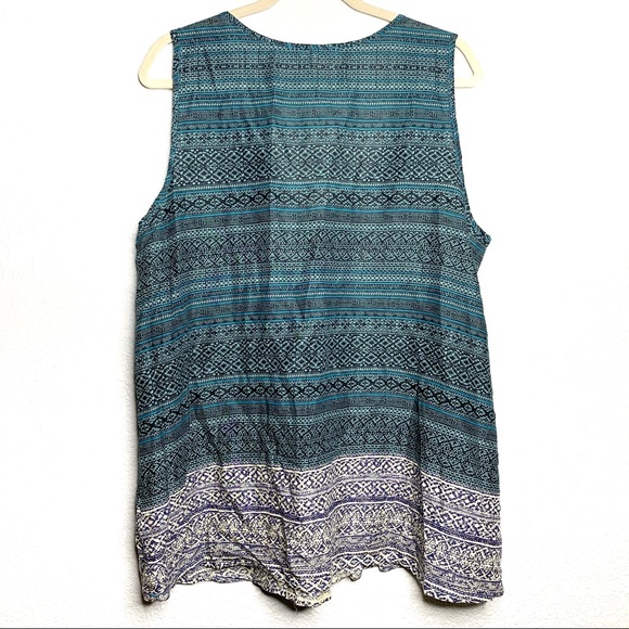 Beachlunchlounge sz XL boho print tank top - Picture 4 of 5